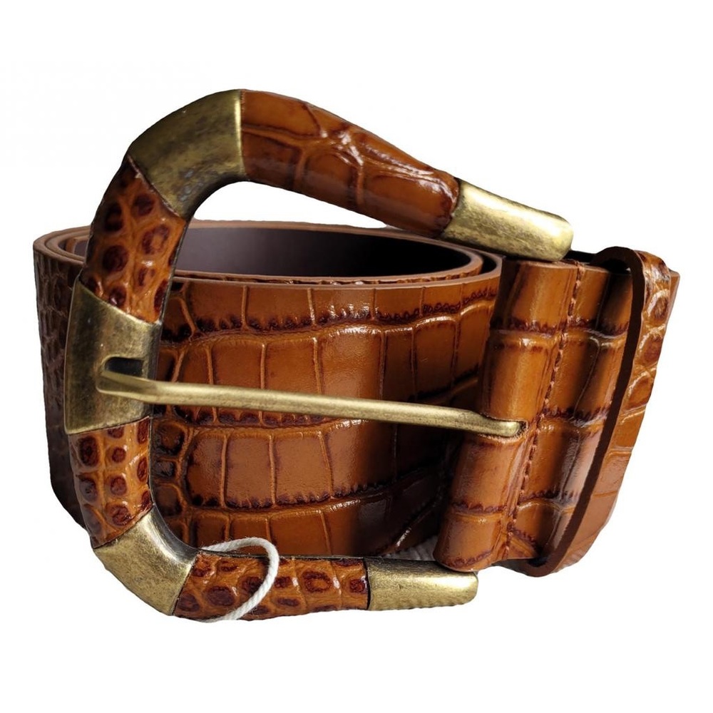 Sezane Sophie Belt size 80 NWT Brown NWT
Croc Embossed